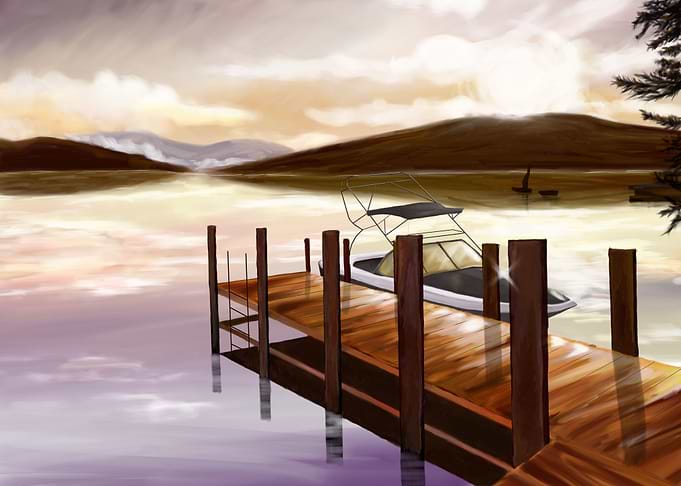 Boat on a dock