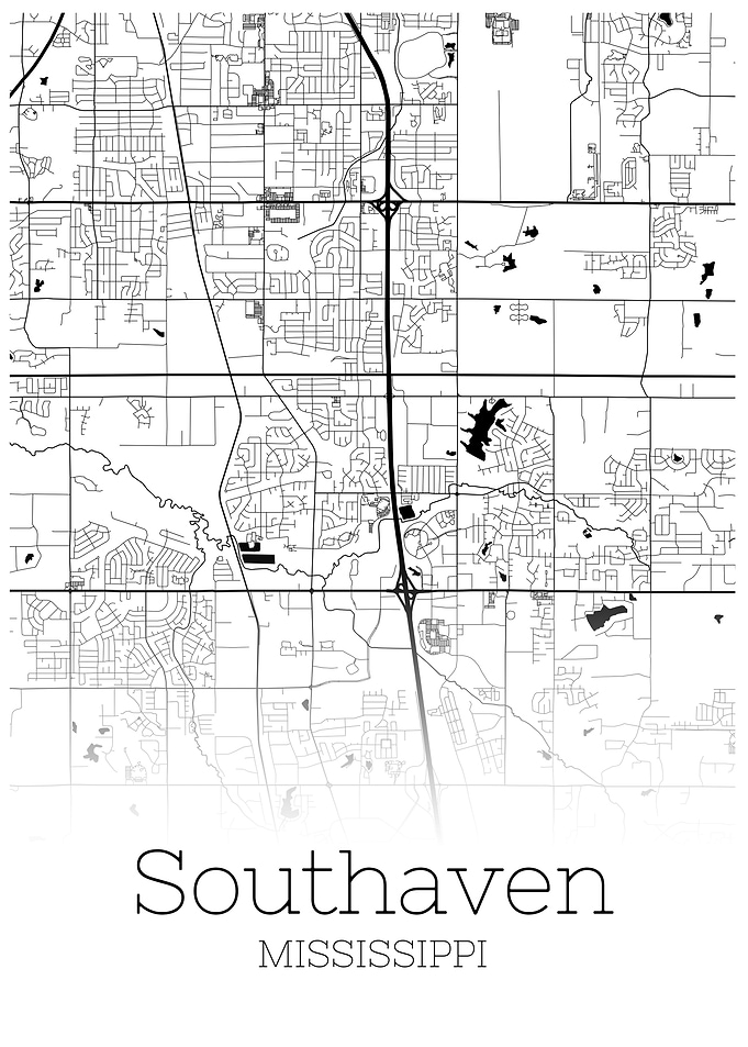 Southaven Mississippi map