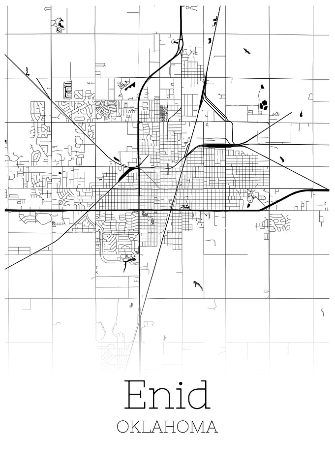 Enid Oklahoma city map