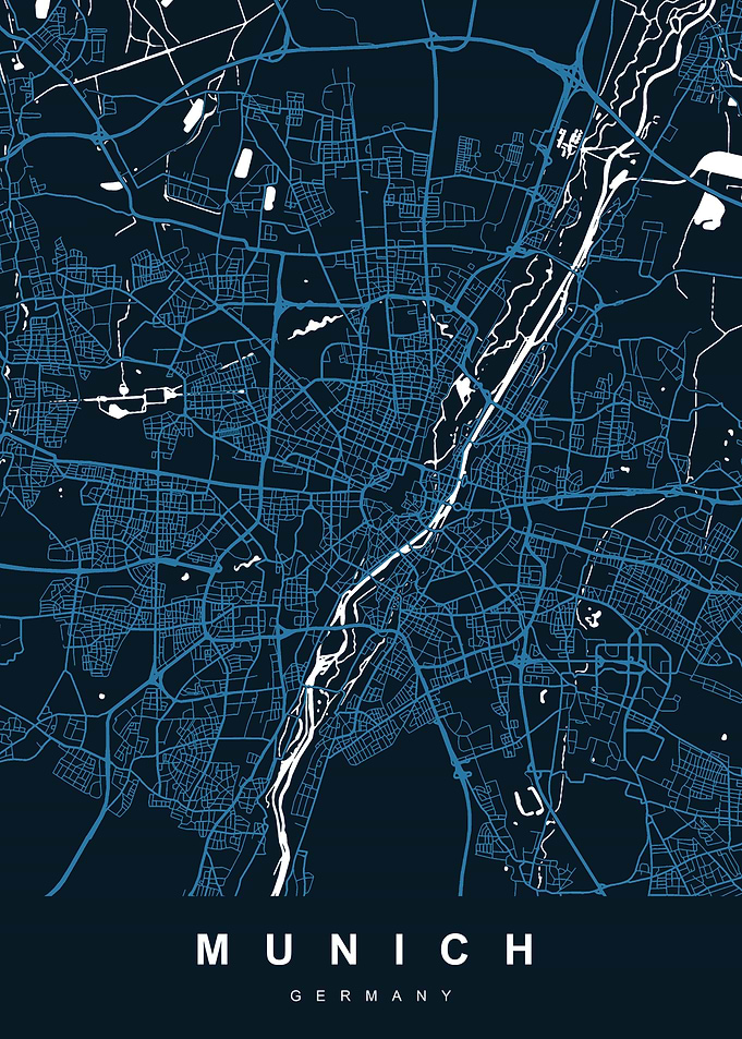 MUNICH City Map Germany