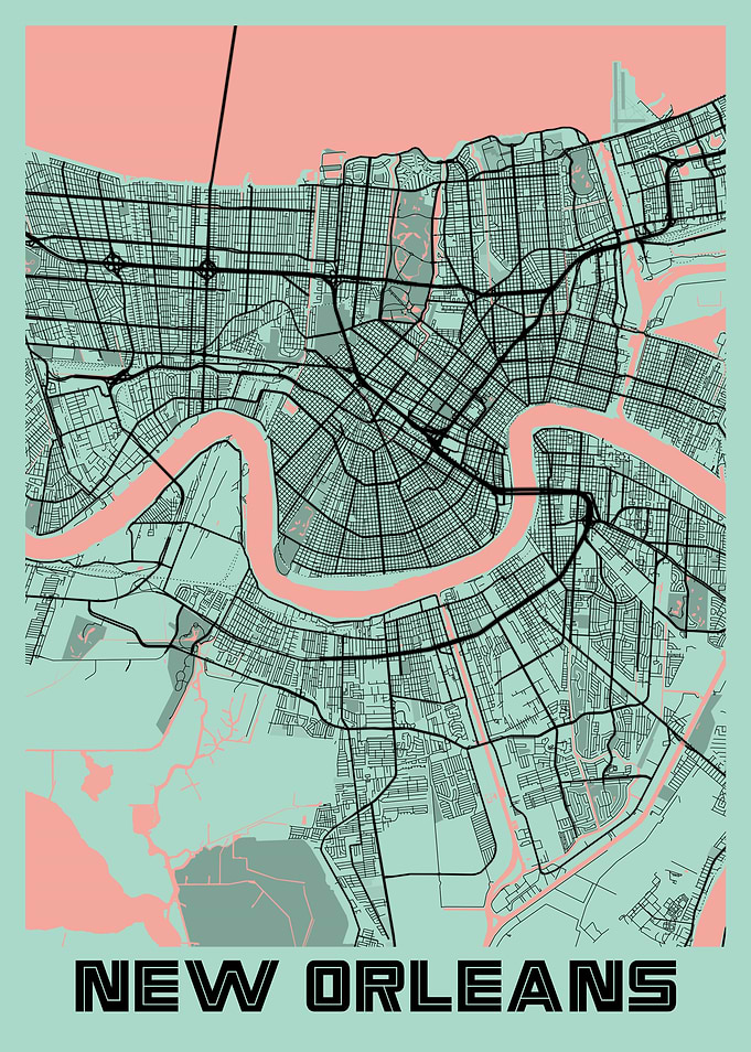 New Orleans Peony City Map