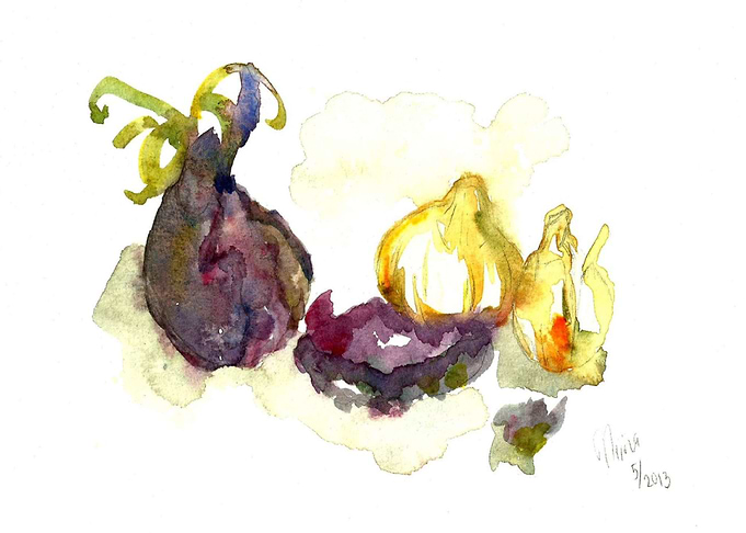 Onions Still Life