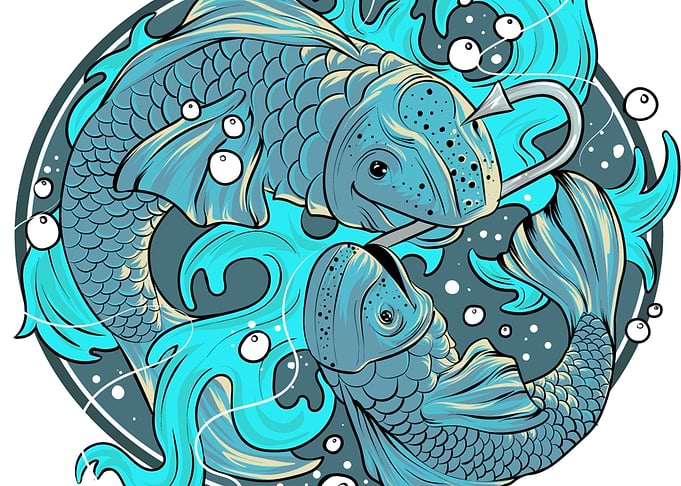 Abstract Blue Fish