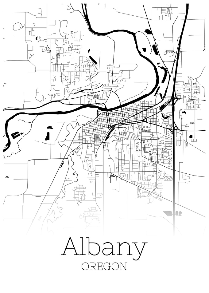 Alabany Oregon city map