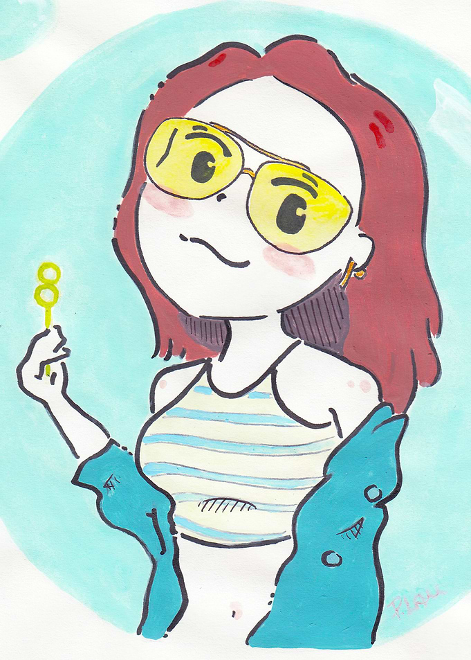 Cute bubble girl