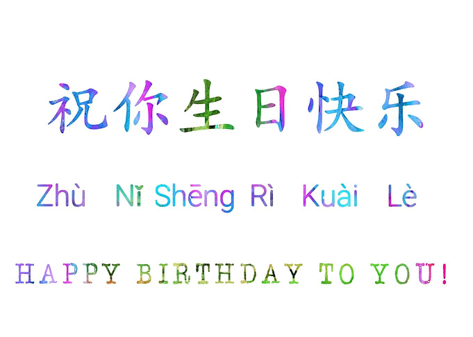 Happy birthday in Mandarin