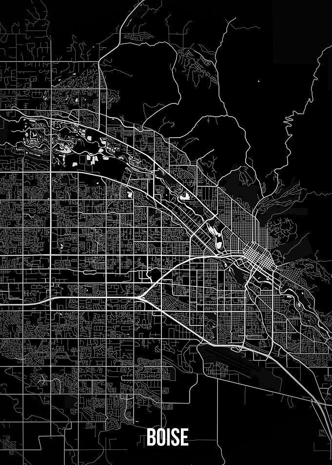 Boise dark map