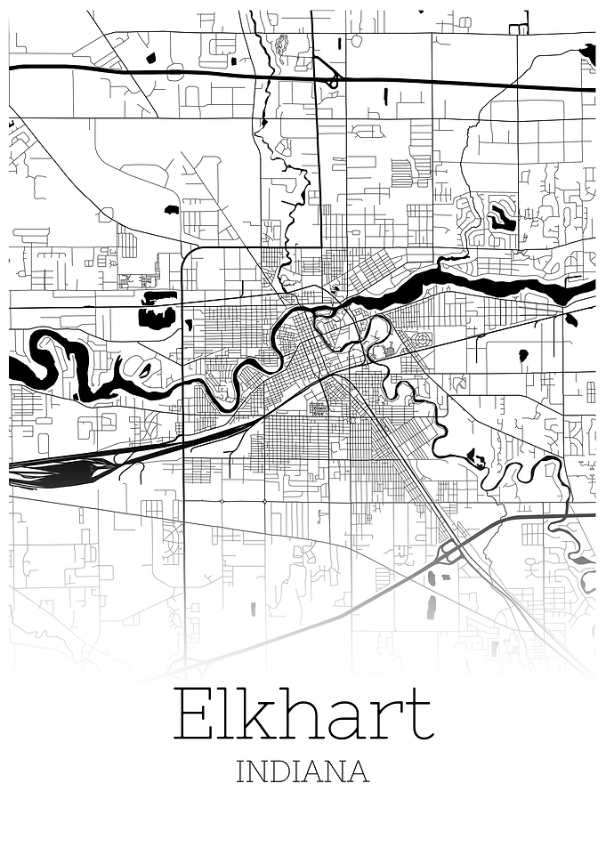 Elkhart Indiana city map