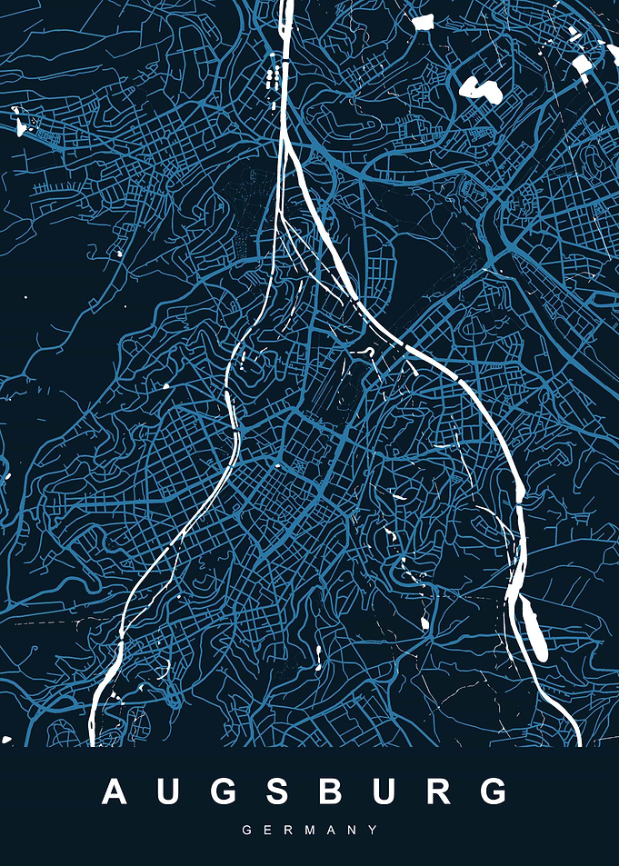 AUGSBURG City Map Germany