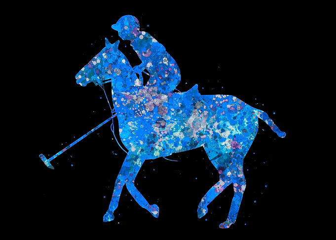 Polo player horse