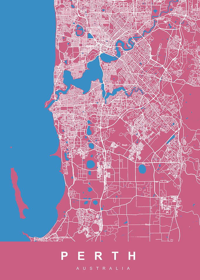 PERTH City Map Australia