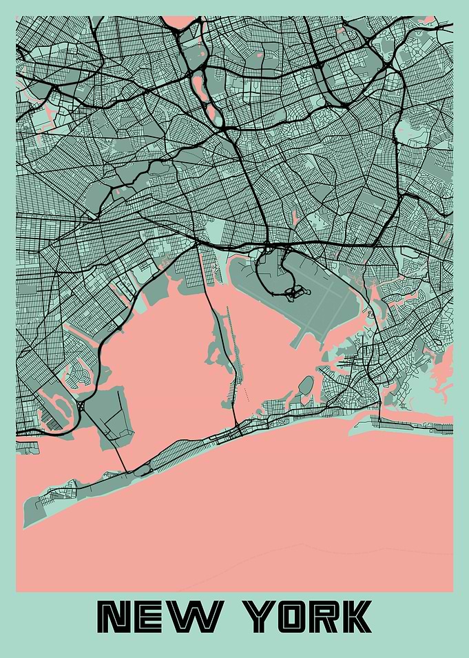 New York Peony City Map