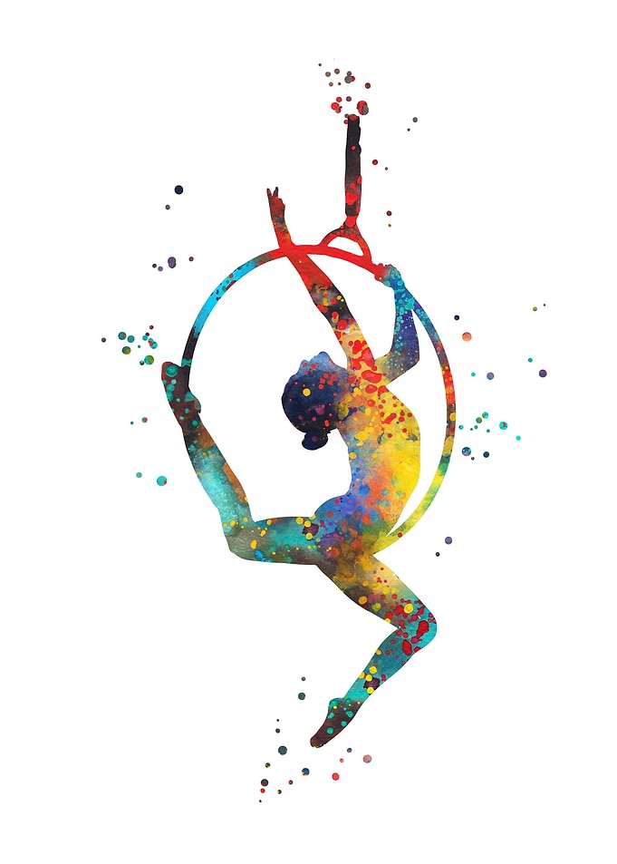 Aerial hoop lyra aerial