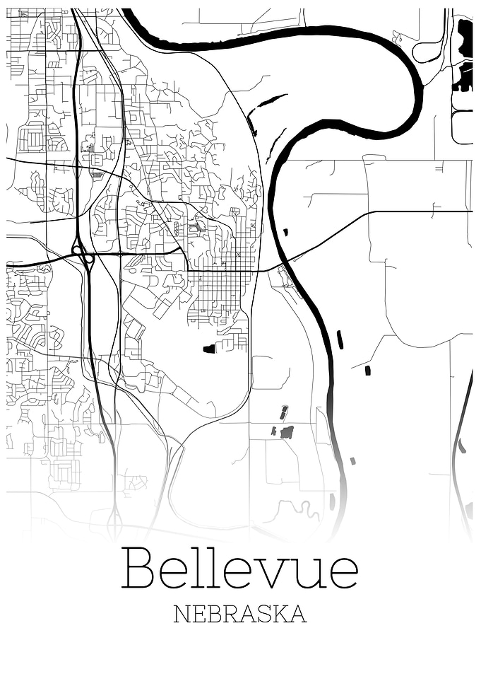 Bellevue Nebraska city map
