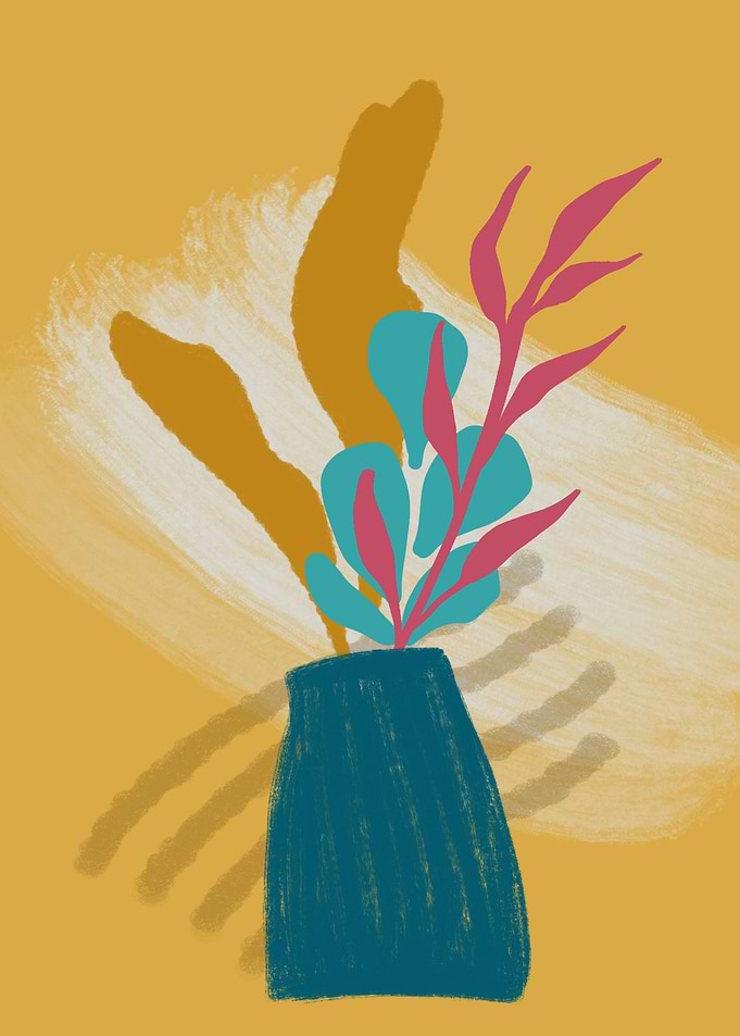 Floral Vase Watercolor