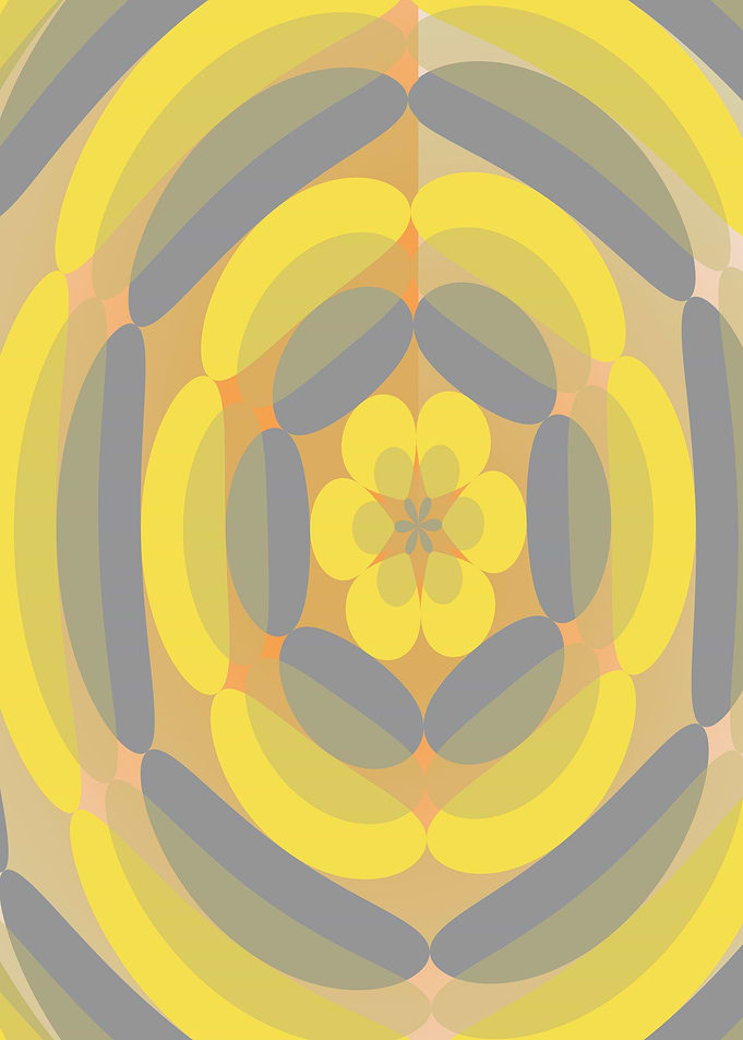Geometric yellow + gray