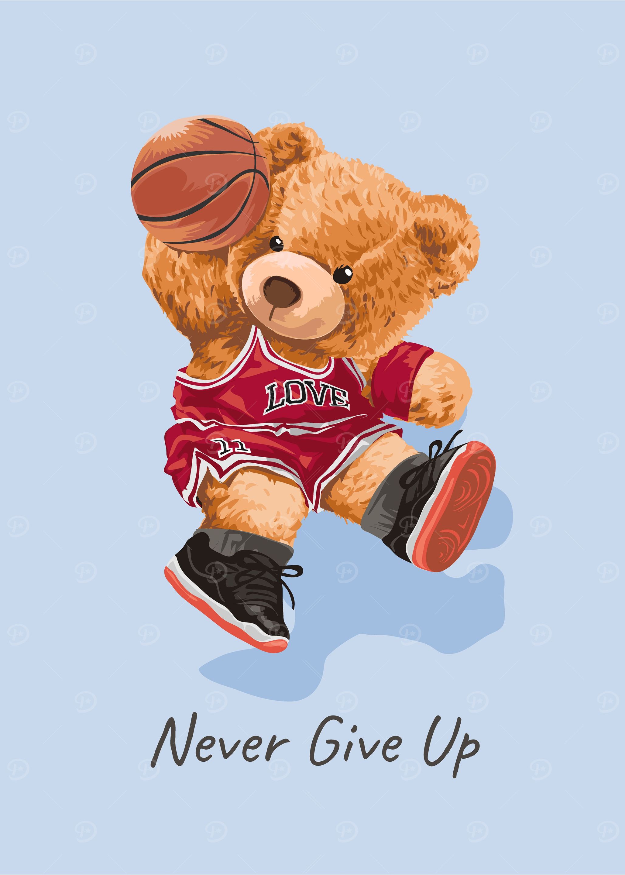 never give up poster