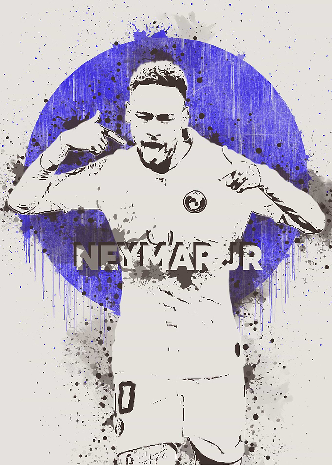 neymar jr painting art