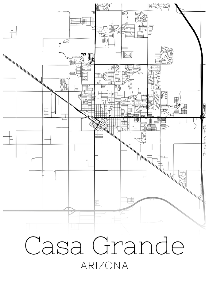 Case Grande Arizona map