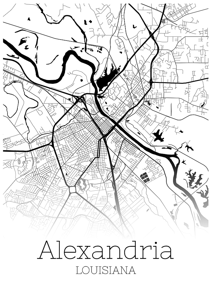 Alexandria Louisiana map