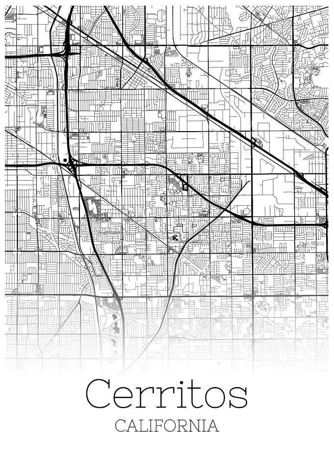 Cerritos California map