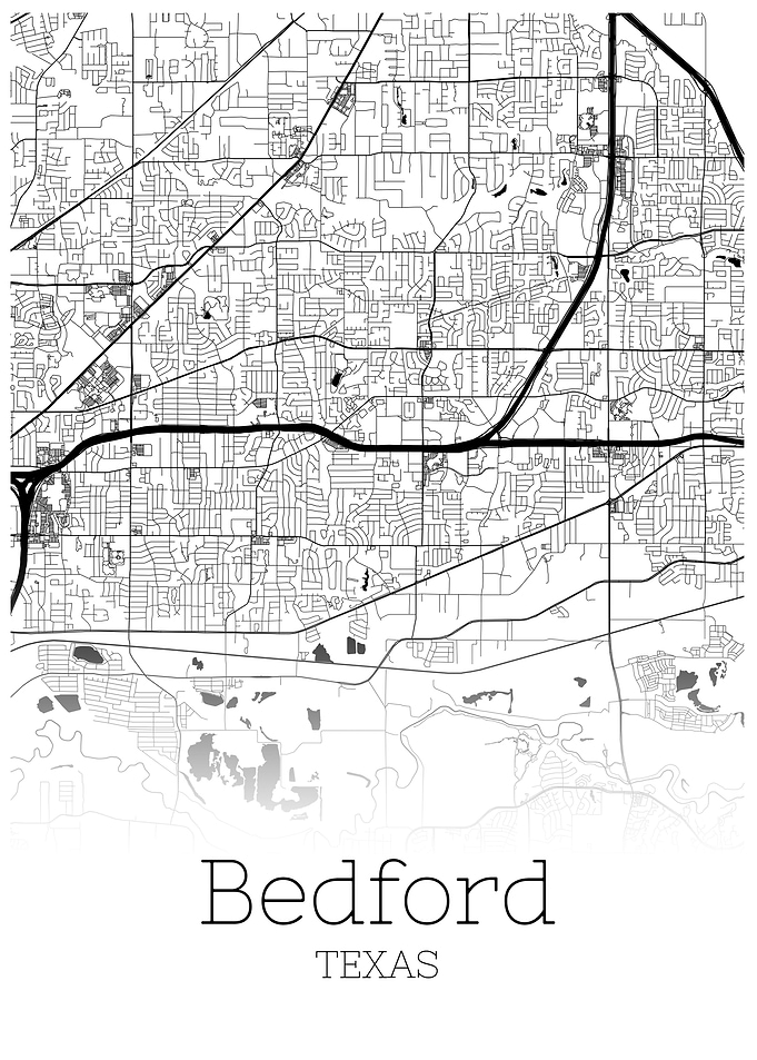 Bedford Texas city map