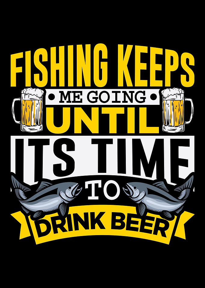 Angler Fishing Beer