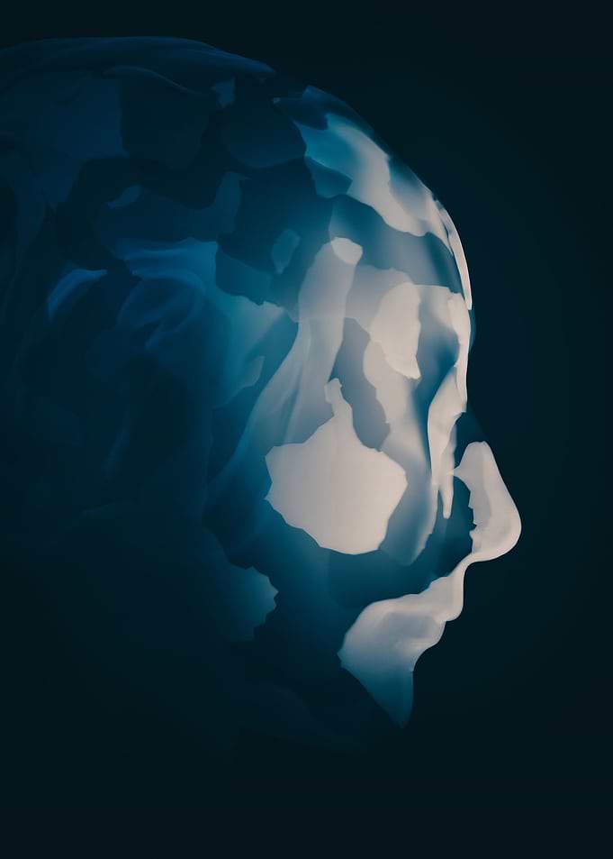 BLUE MISTY FACE