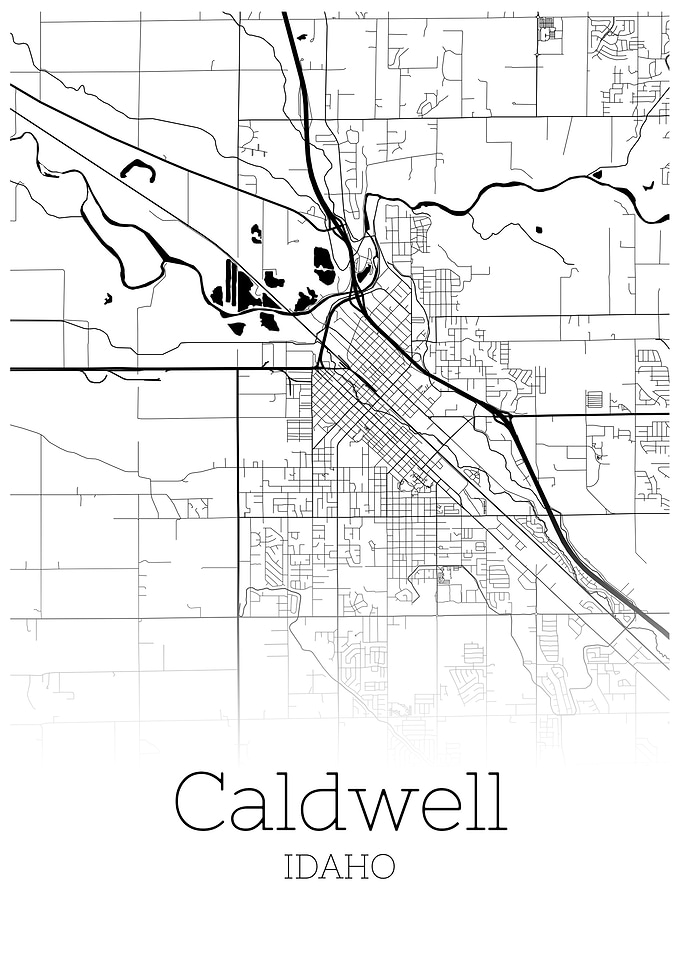 Caldwell Idaho city map