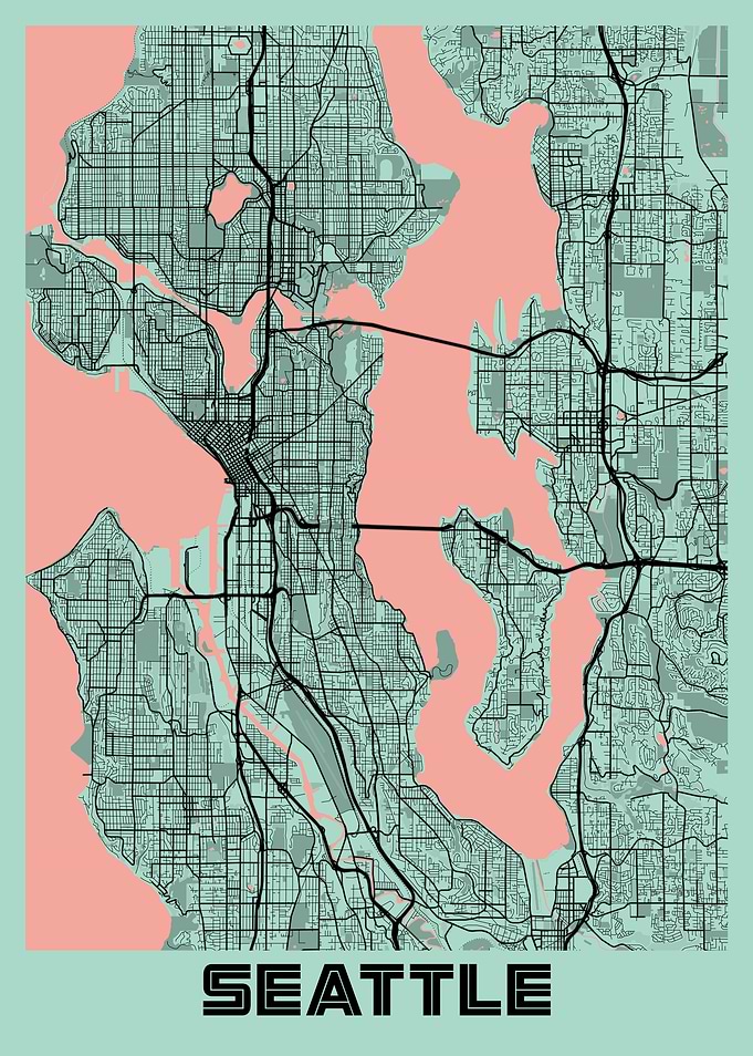 Seattle Peony City Map