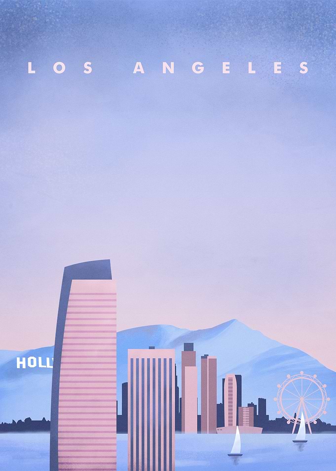 Los Angeles Travel Poster