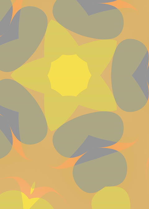 Geometric yellow + gray 3