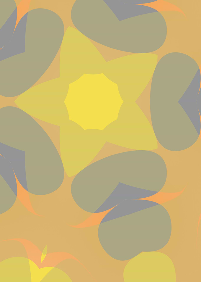 Geometric yellow + gray 3