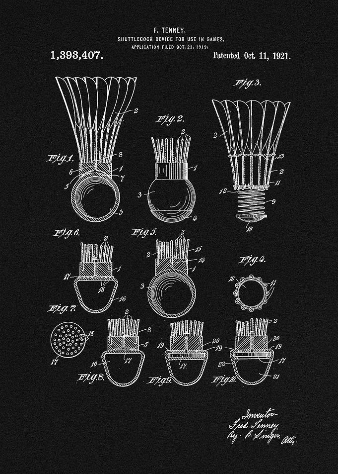 Shuttlecock patent