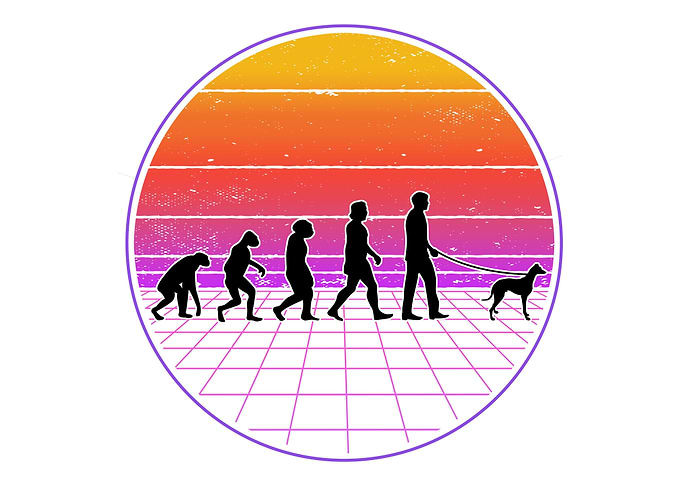 Whippet Evolution Vaporwav