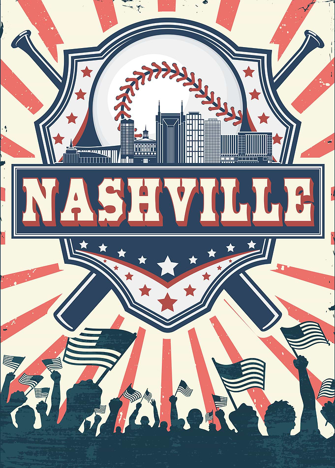 Nashville Baseball Skyline