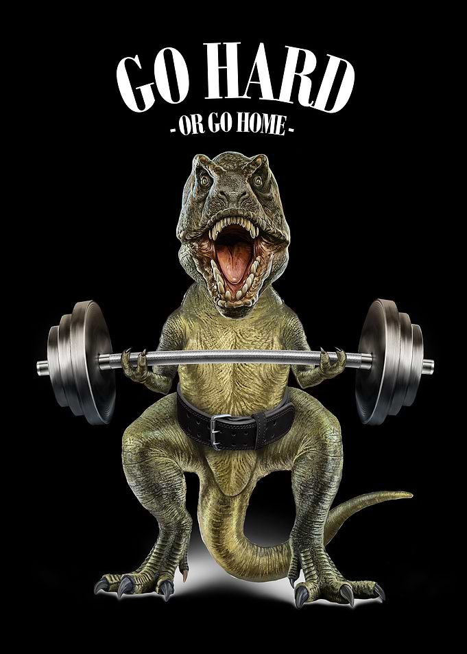 Dinosaur Weightlifting