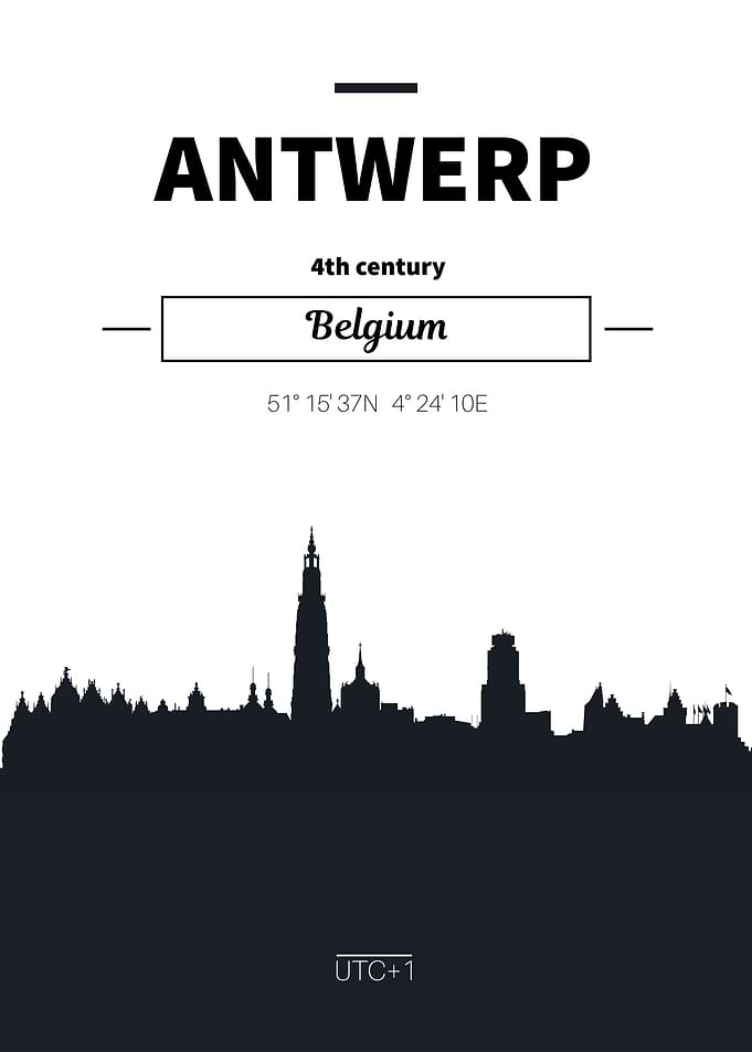 Antwerp belgium skyline