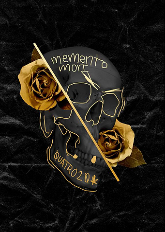 skull and roses