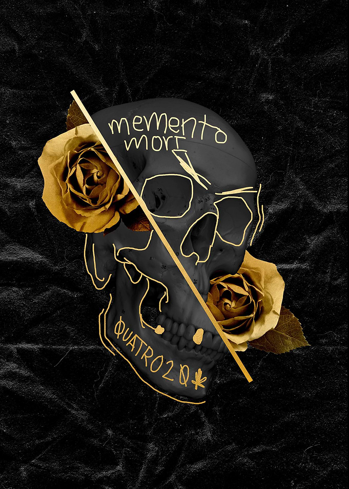 skull and roses