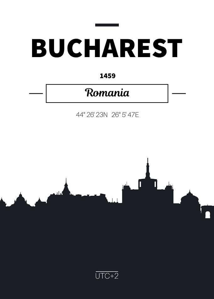 Bucharest Romania skyline