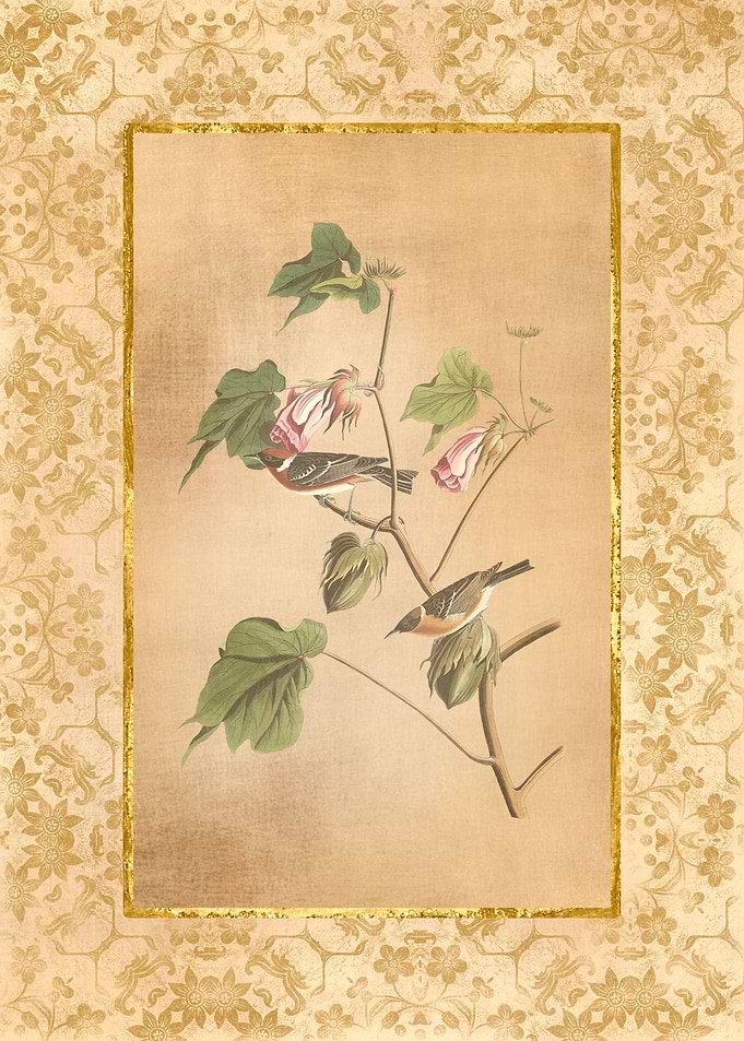 Antique Birds and Flowers