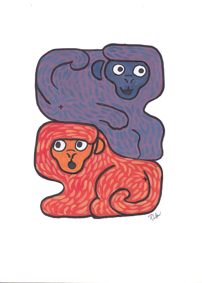 Curious monkeys