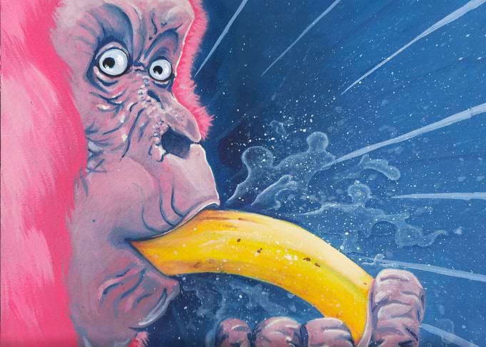 Surprised gorilla
