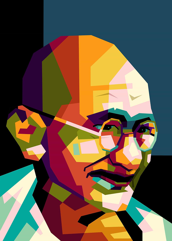 Mahat Ma Gandhi in wpap