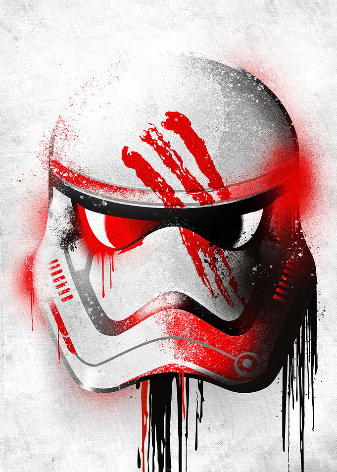 Finn Stormtrooper Graffitti Helmet