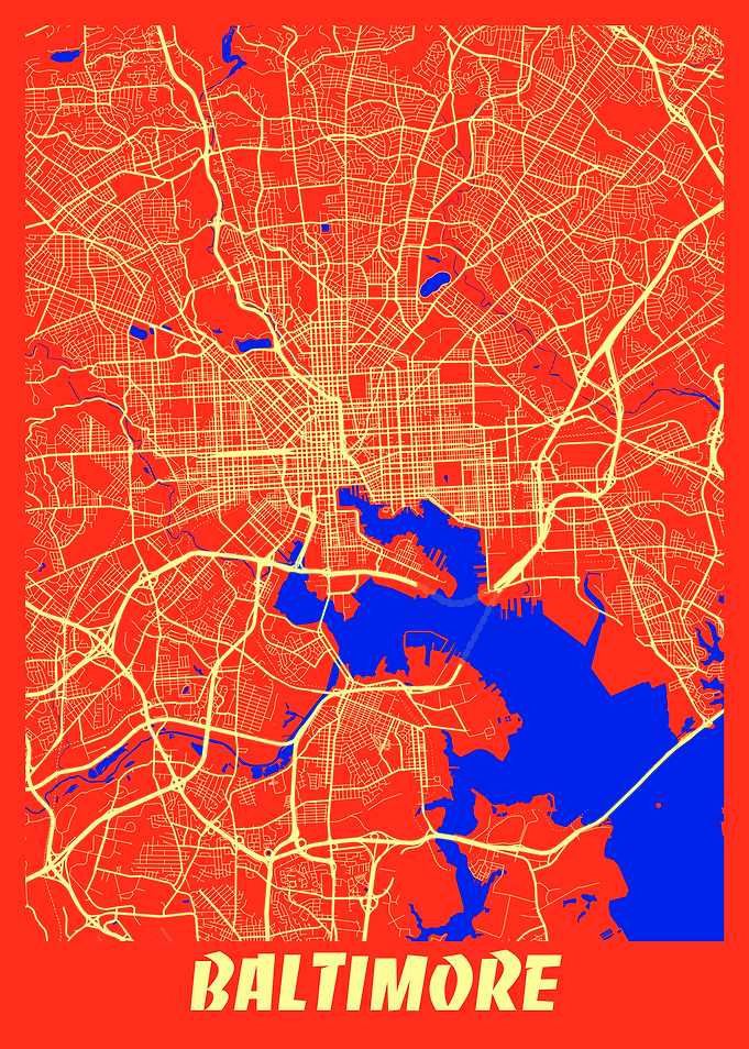 Baltimore Retro City Map