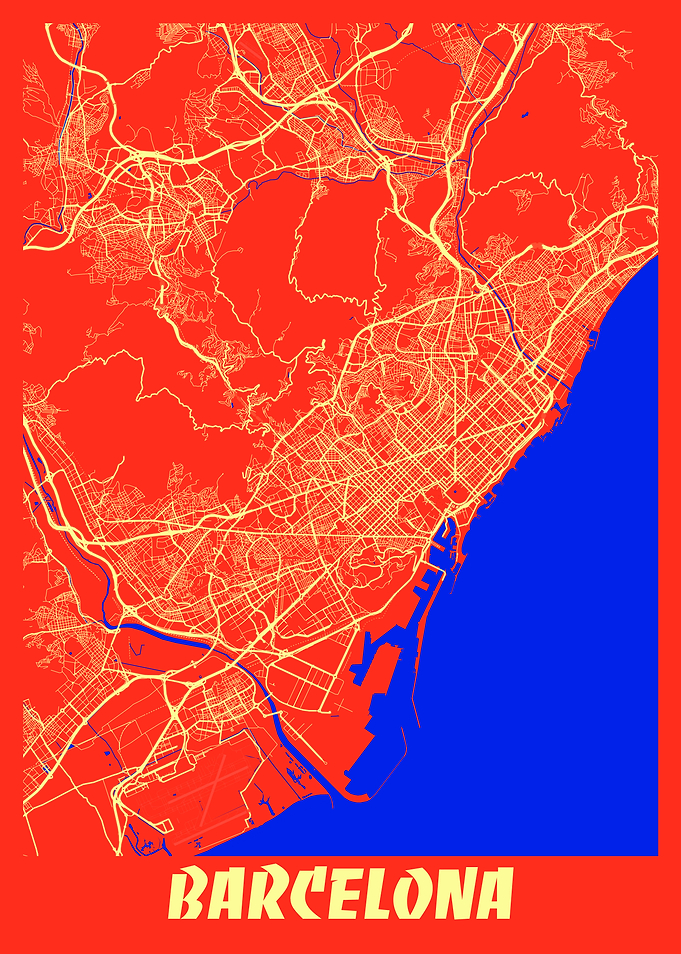 Barcelona Retro City Map