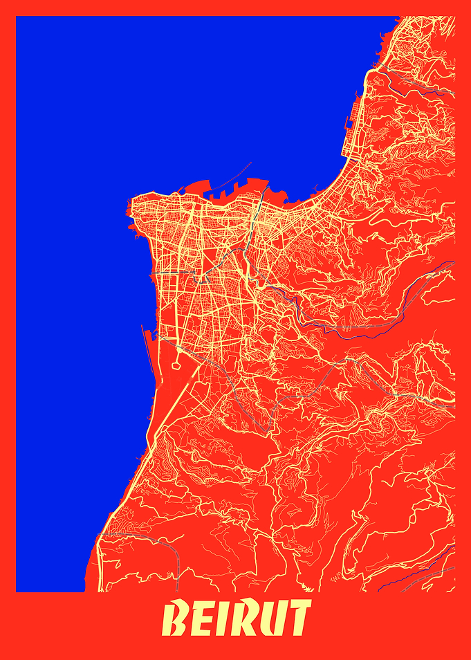 Beirut Retro City Map