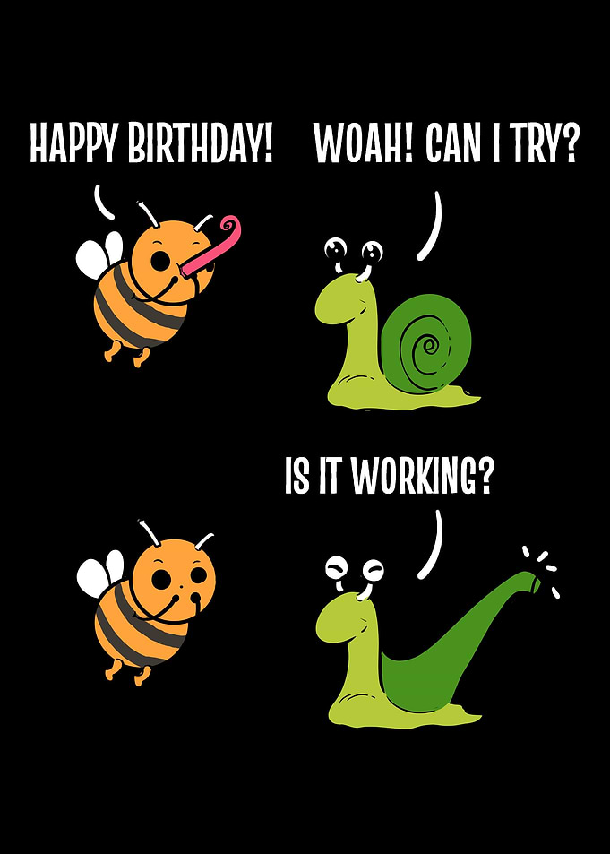 Cute Snail Birthday Celebr